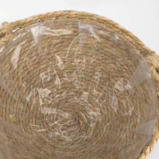 Плетеная корзина из соломы Портативная Подвесная Настенная Корзина для Подвешивания Цветов Растений для Балкона