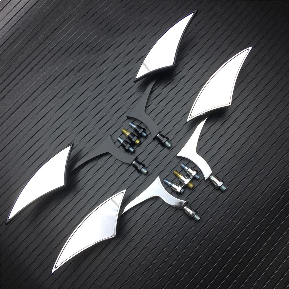 Боковые зеркала заднего вида для мотоцикла 8 мм 10 мм для Harley Honda Yamaha Kawasaki Street Sports Bike Chopper Cruiser