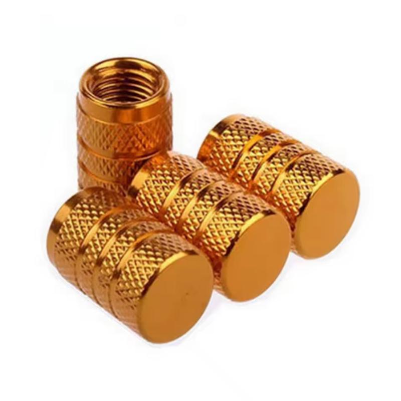 Aluminum Valve Stem Caps 4Pcs Universal Dustproof Protective Covers for Car Motorcycle Bicycle Tire Accessories Valve Stems 1
