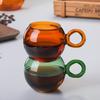 Новая цветная кофейная кружка из боросиликатного стекла подходит для использования в микроволновой печи