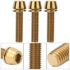 3PCS Titanium Alloy Bike  Stem Bolts Hex Tapered Head Bicycle Disc Brake Screws  Bike Maintenance