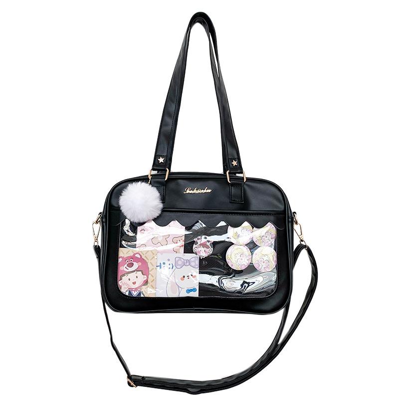 Transparent PU Leather Bag for Women Crossbody Bags for Girls Bag for School Crossbody Bags