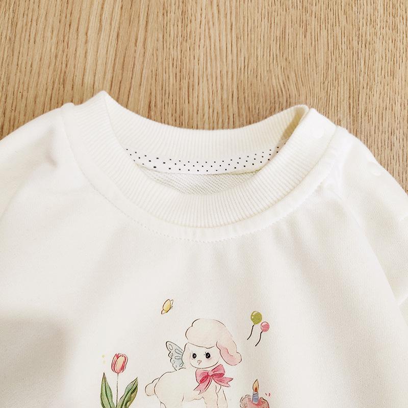 Юбка-свитшот с длинными рукавами для девочек из двух частей - модный детский топ весна/осень 2025 года для малышей и детей