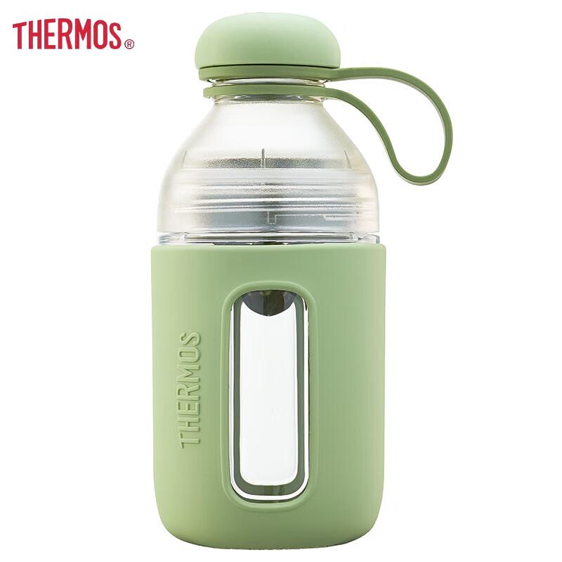 Thermos Портативная пластиковая бутылка для молочных коктейлей, спортивная бутылка для воды 430 мл