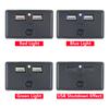 12 В/24 В USB-розетка 4,8 А, двойное зарядное гнездо USB, водонепроницаемая автомобильная зарядная панель с кнопочным переключателем для автомобиля, морской лодки, автофургона, автобуса, грузовика