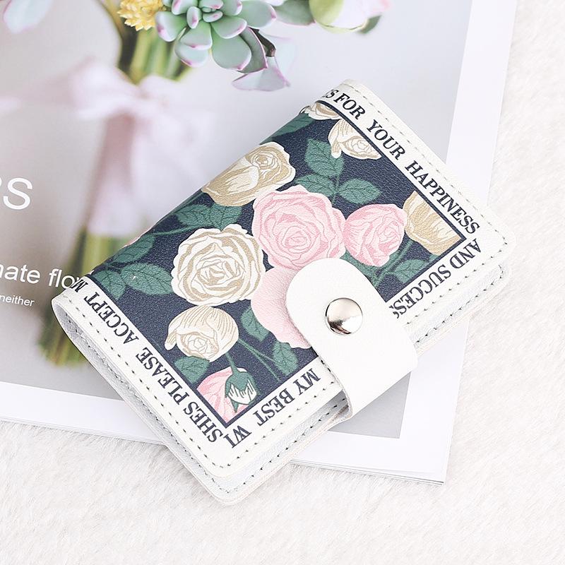 Несколько слотов для карт Кредитный банк ID Держатель карты Сумки Мода Цветочная сумка для карт Бизнес-автобус Чехол для хранения карт Женские держатели карт