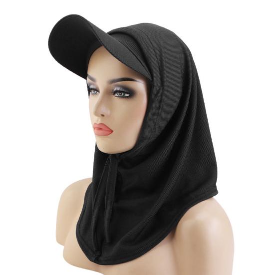 2 Pcs/Set Adjustable Fit Sun Hat with Built-In Drawstring Shawl Extended Brim Full