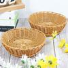 Жесткие плетеные корзины для подачи из ротанга, бытовые плетеные корзины для хлеба, фруктов, овощей, 7 стилей, корзина из ротанга