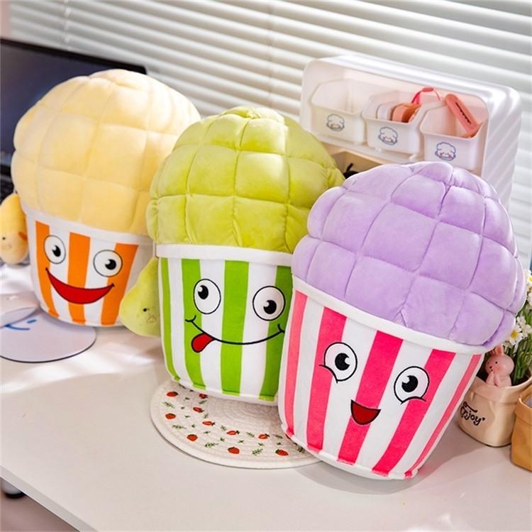 Cute Popcorn Plush Pillow Stuffed Animal Rabbit Cartoon Pp Cotton Short Plush Customized Gift
