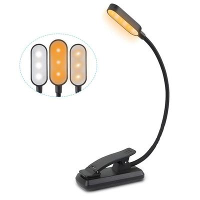 9 светодиодов Книжный светильник на клипсе Перезаряжаемый через USB Светильник для чтения с 3 регулируемыми уровнями яркости Долговечный Легкий