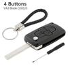 Корпус выкидного ключа с 4 кнопками Citroen, замена для 207 307 308 407 C1 C2 C3 C4, с брелоком и отверткой, износостойкий