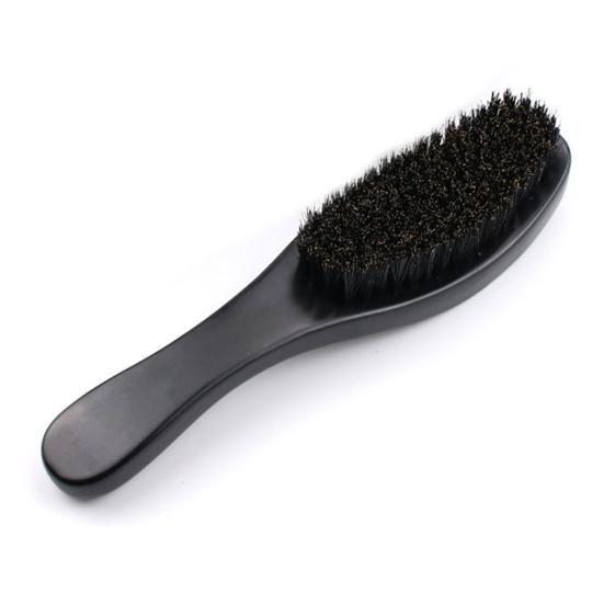 Men Beard Brush with Ergonomic Handle Nylon Boar Bristle Curved Wave Beard Straightener Brush Home Salon Men Mustache Grooming Styling Tools
