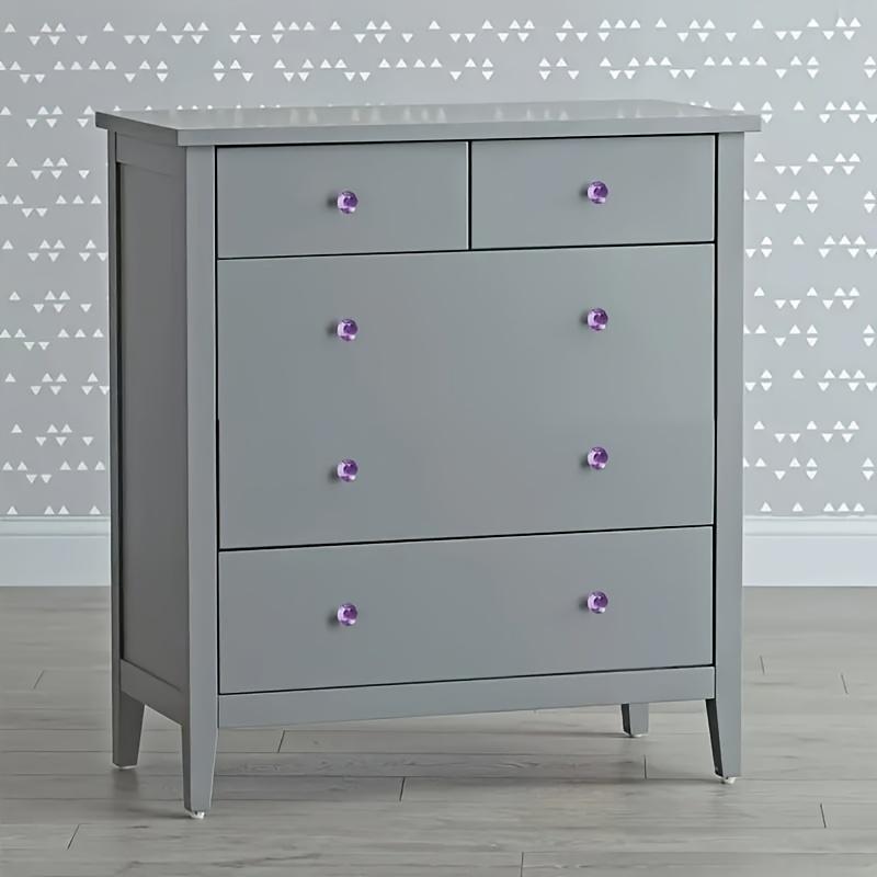 10 шт. хрустальных стеклянных ручек для шкафов, дверных ручек для комодов, выдвижных ящиков, ручек для кухни, шкафа и шкафа с винтами (фиолетовый)