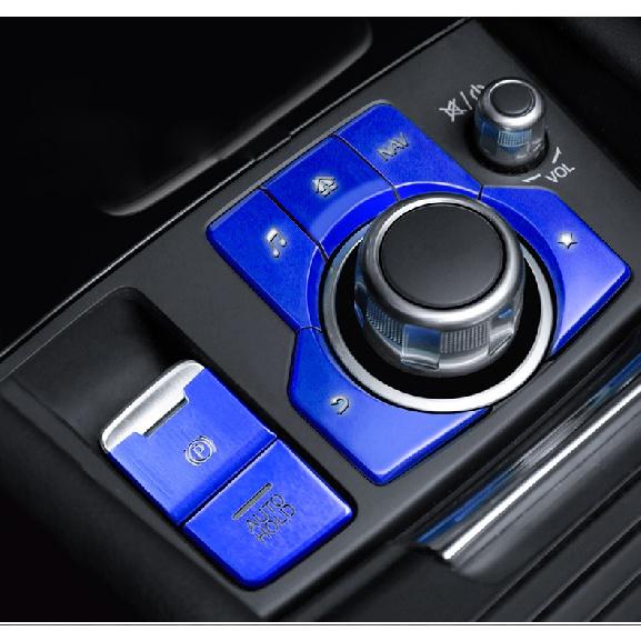 Автомобильный ручной тормоз, стояночный тормоз, авто удержание и мультимедийная кнопка, крышка, рамка, наклейка для Mazda 3 Axela CX-4 CX-5