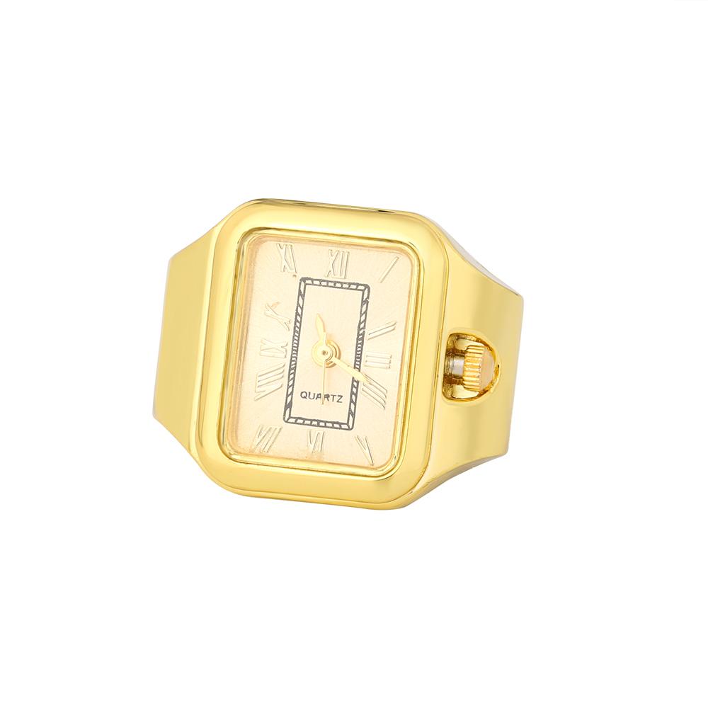 Fashion Ring Roman Numerals Design Quartz Watch For Women Men