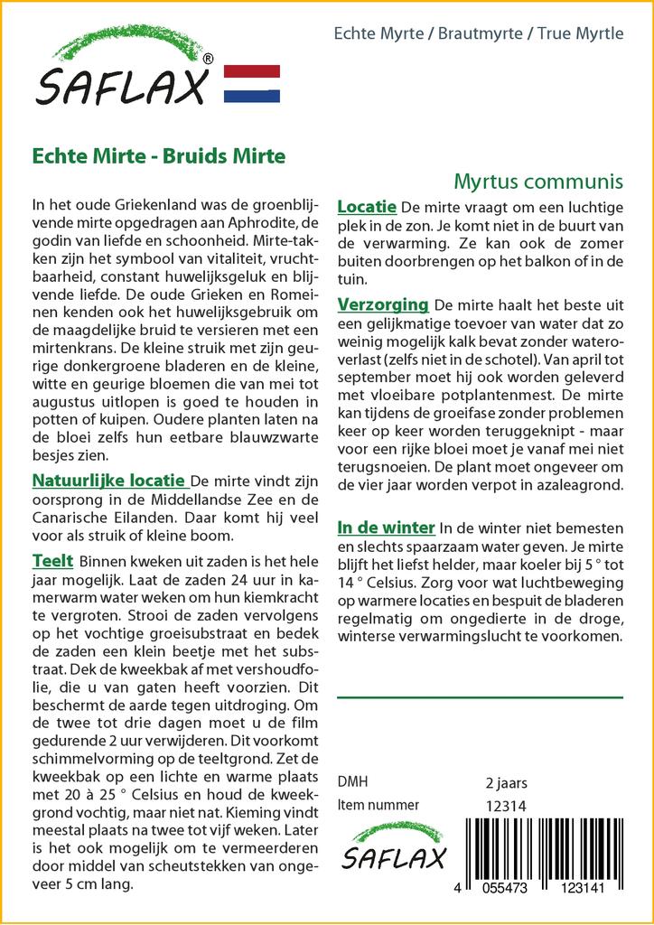 SAFLAX Мирт настоящий - 30 семян - Myrtus communis