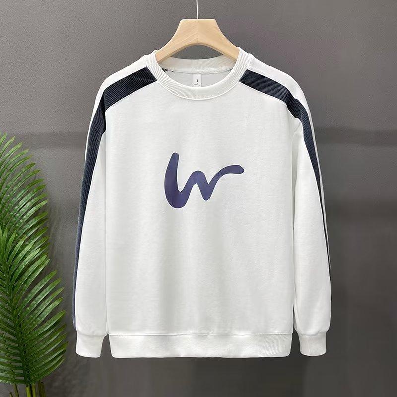 Высококачественная хлопковая толстовка с круглым вырезом, корейская мода, футболки с длинным рукавом в стиле Харадзюку, повседневная уличная одежда для мужчин на осень 2023 г.