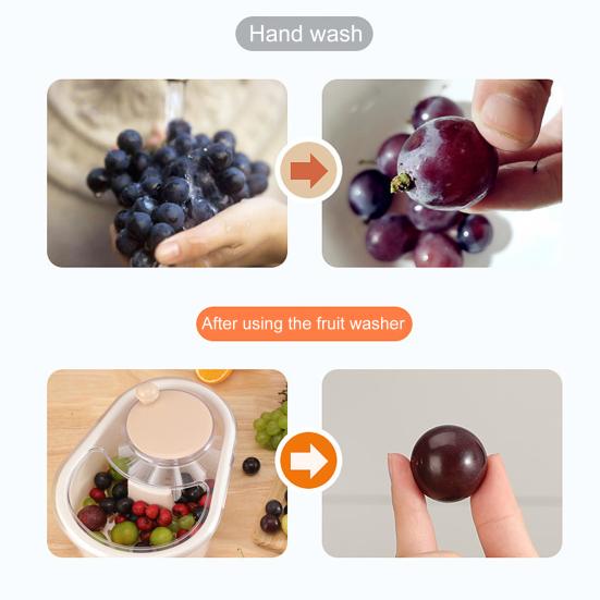 Большая емкость для мойки фруктов с вращающейся чашей и ручным съемным щеточным приводом