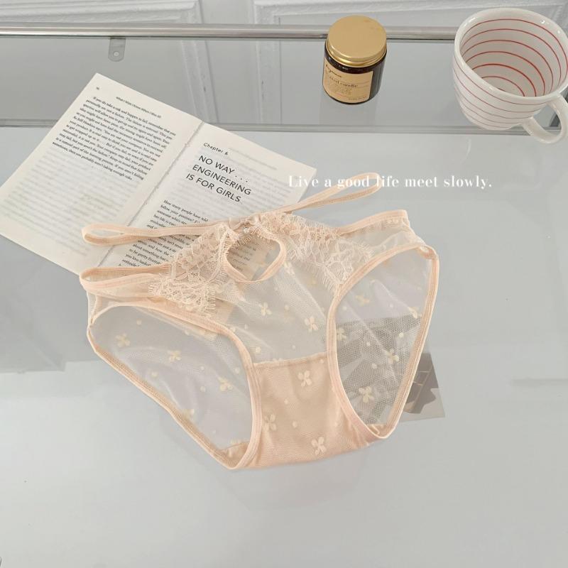 Сексуальные тонкие чулки с крестообразным ремешком для женщин с кружевными трусиками, сетчатыми краями для девочек, трусики с низкой талией, тонкие треугольные трусики для женщин