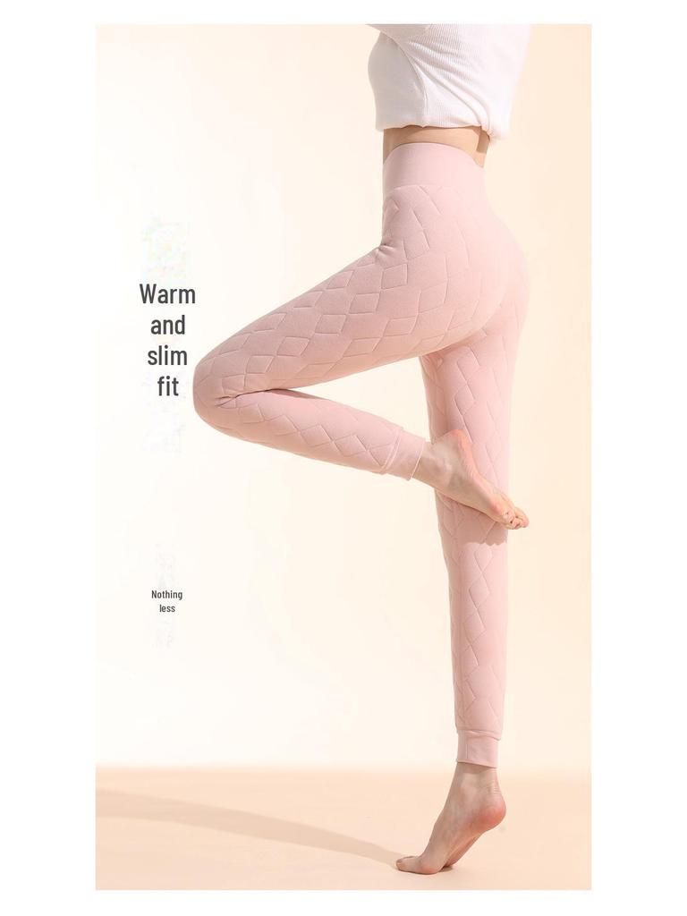 Женские зимние леггинсы с высокой талией и флисовой подкладкой - ультра-толстые теплые хлопковые брюки