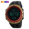 SKMEI Men Sports Watches Countdown Double Time Watch Alarm Chronograph Digital Wristwatches 50M