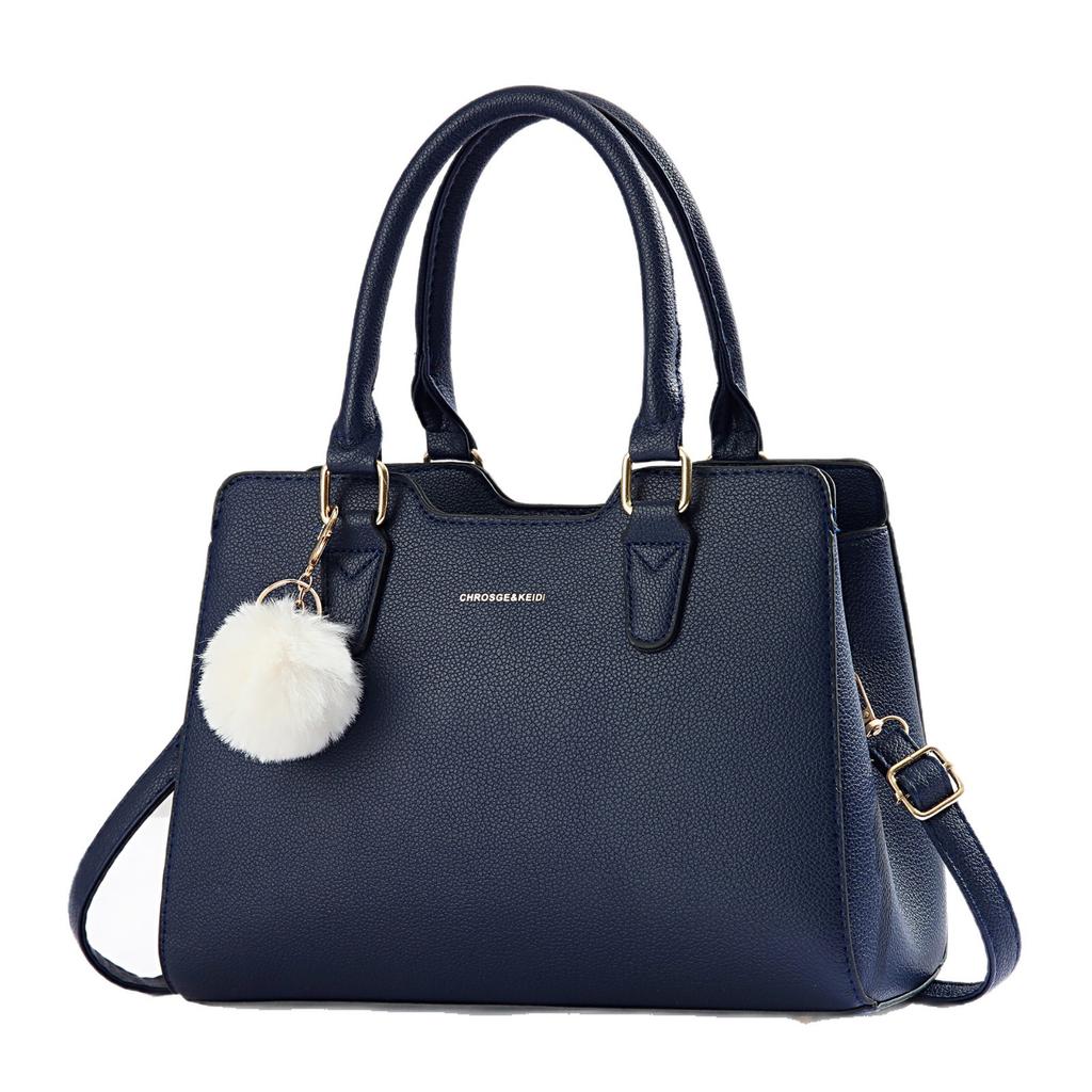 New Trendy Simple Light Luxury Women Handbag Elegant Atmospheric Design Portable Single Shoulder Crossbody Daily Matching Bag