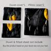 Yellow bird contrast. Bedding Duvet cover sets Duvet covers Pillowcases gifts (1 * Duvet Cover 2 * Pillowcases, without duvet insert)