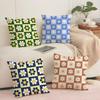 Sweet Retro Geometrical Florals Cushion Cover Short plush Doublesided Print Square Throw Pillow Covers Sofa Home Cushion Decor
