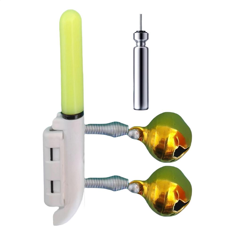 Fishing Rod Light Clip Fishing Light Stick Rod Bell USB Charge Luminous Tackle Night Bright Lamp Fish Bell Alarm Indicator Rings