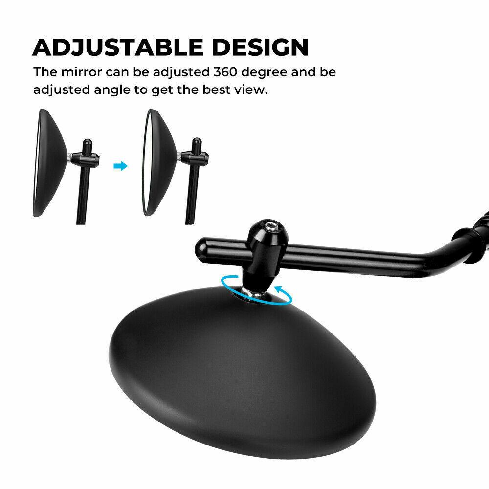 Черные хромированные боковые зеркала заднего вида 8 мм 10 мм, круглые боковые зеркала для мотоцикла Harley Sportster 883 1200 Road King