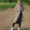 Women's Warm Solid Color Long Knitted Hooded Cardigan Jacket New