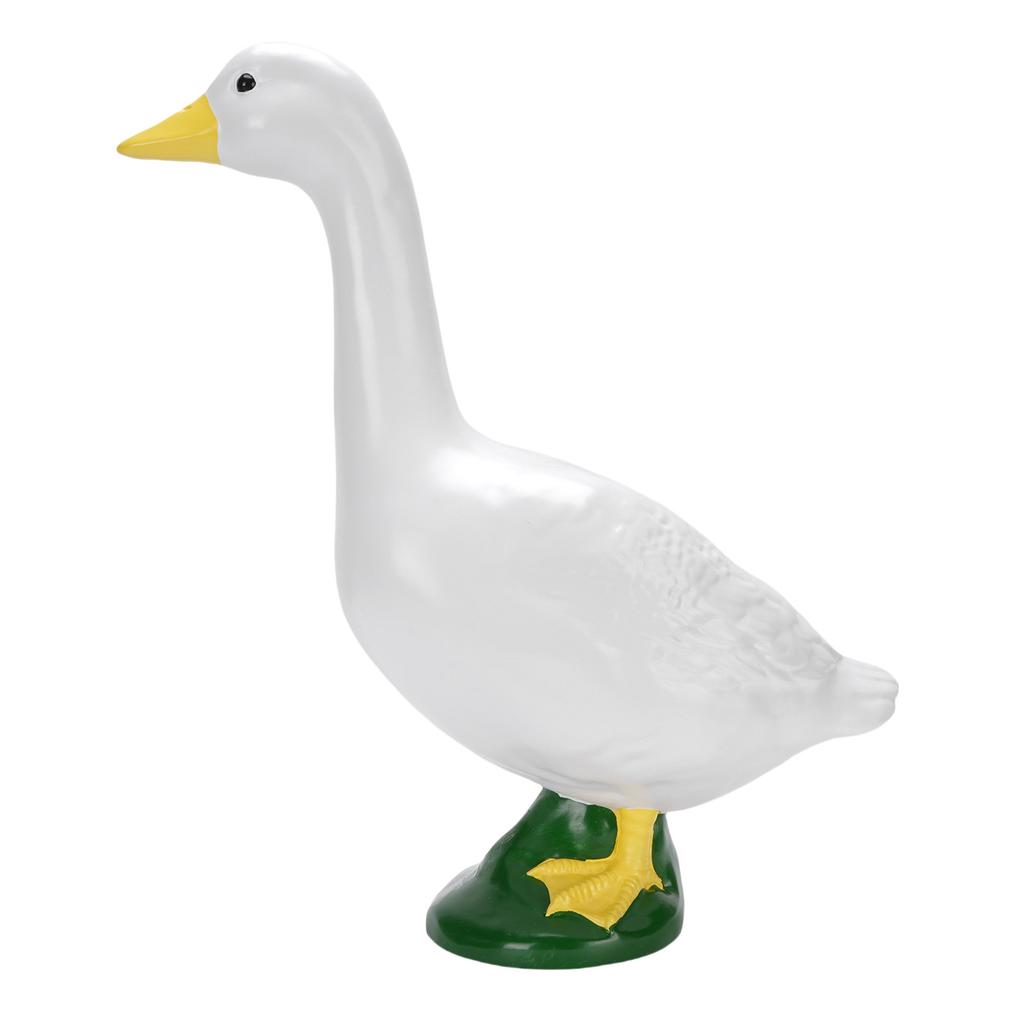 Garden Goose Statue Resin Lifelike Large Size White Goose Sculpture Ornament for Pool Yard Outdoor Decor Garden Goose Statue
