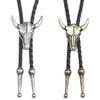 Fashion Mens Leather Cow Head Bolo Tie Necklace Jewelry Retro Western Cowboy Mens Gifts Necktie Men Accessories