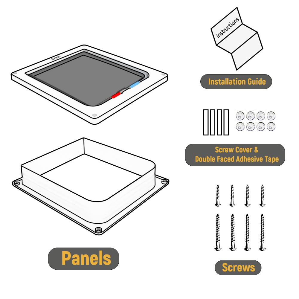 Professional ABS Small Pet Gate 4 Way Security Lock Dog Cat Kitten Puppy Flap Door
