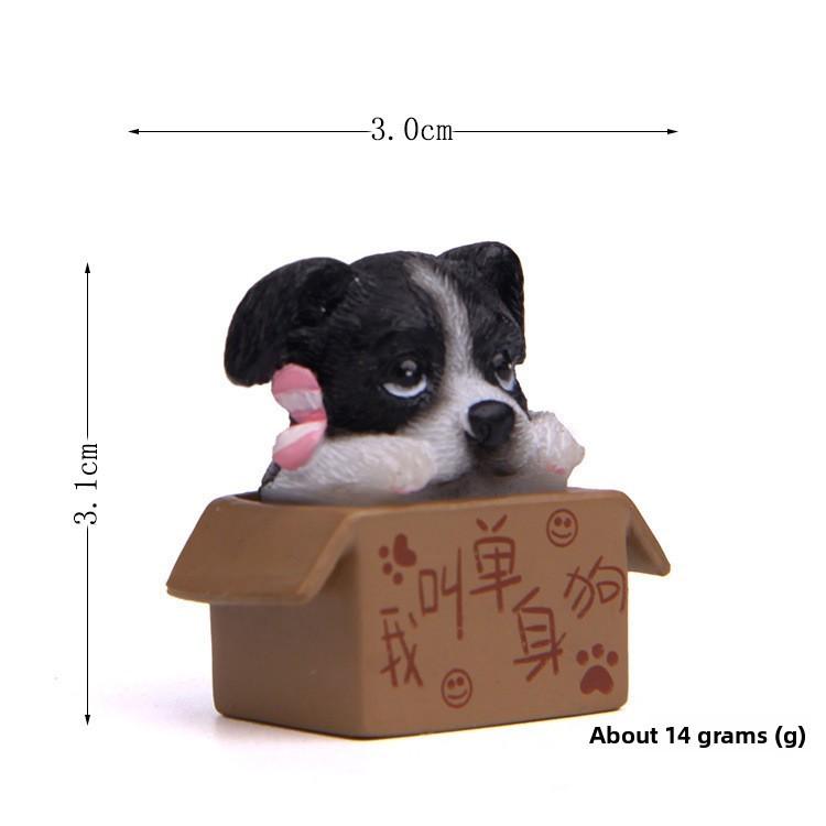 Cute Cartoon Box Corgi Husky Shepherd Dog Mini Model For Party Decorations And Gifts