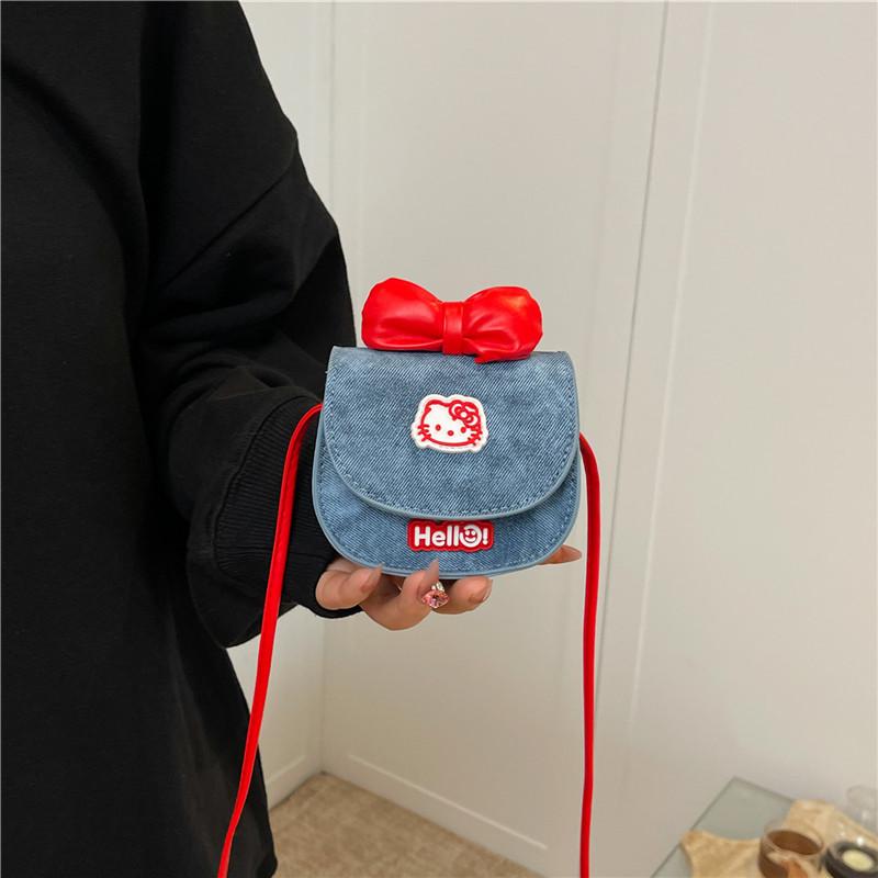 Мини-сумка кроссбоди в корейском стиле для маленькой принцессы - Модная сумочка для монет с бантом для девочек