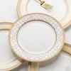 Золотая рамка Высококачественная обеденная тарелка Легкая роскошная креативная ресторанная керамическая тарелка для стейков Бытовая глубокая тарелка Суповая миска Столовая посуда
