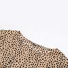 Women's Summer Design Sense Short Sleeve Leopard Pattern Shirt Blouses Loose Chic Tops