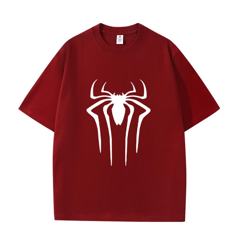 D06-66 MINISO 2026 Лето Высококачественная Печатная Чистохлопковая Мужская и Женская Футболка с Коротким Рукавом и Круглым Вырезом Стиль на Плечо Пара