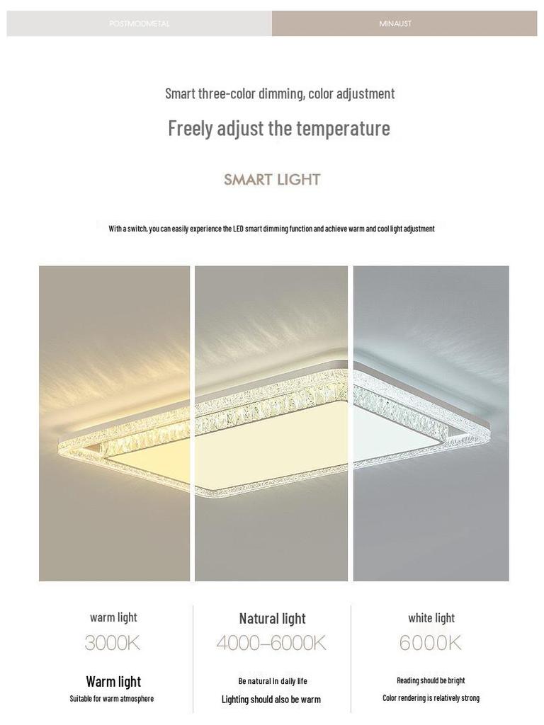 Modern Minimalist Ceiling Light for Living Room, Bedroom, Study, or Dining Room - Round and Super Bright