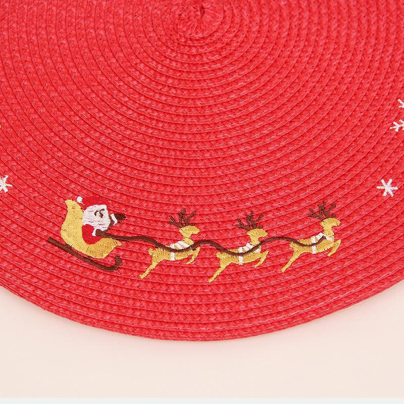 Рождественский Декор, Европейский Минимализм, Плетеный Декоративный Коврик, Круглый Изоляционный Коврик, Подставка для Стола, Коврик для Гостиной Дома, Отеля, Столовой, Коврик для Западной Кухни