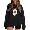 Женские повседневные модные толстовки с длинным рукавом и круглым вырезом с принтом Хэллоуина, пуловер, топ