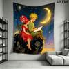 Little Prince Reverie Wall Hanging Printed Fabric Blanket Decorative Tapestries for Bedroom Living Room Home Decor