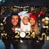 2024 New Years Eve Party Supplies Black Gold Happy New Year Banner Photo Frame 2024 Number Foil Ballon New Year Party Decoration