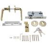 Mute Mechanical Door Lock Set Anti Collision Internal Bedroom Door Handle Lock Kit with Keys Gold