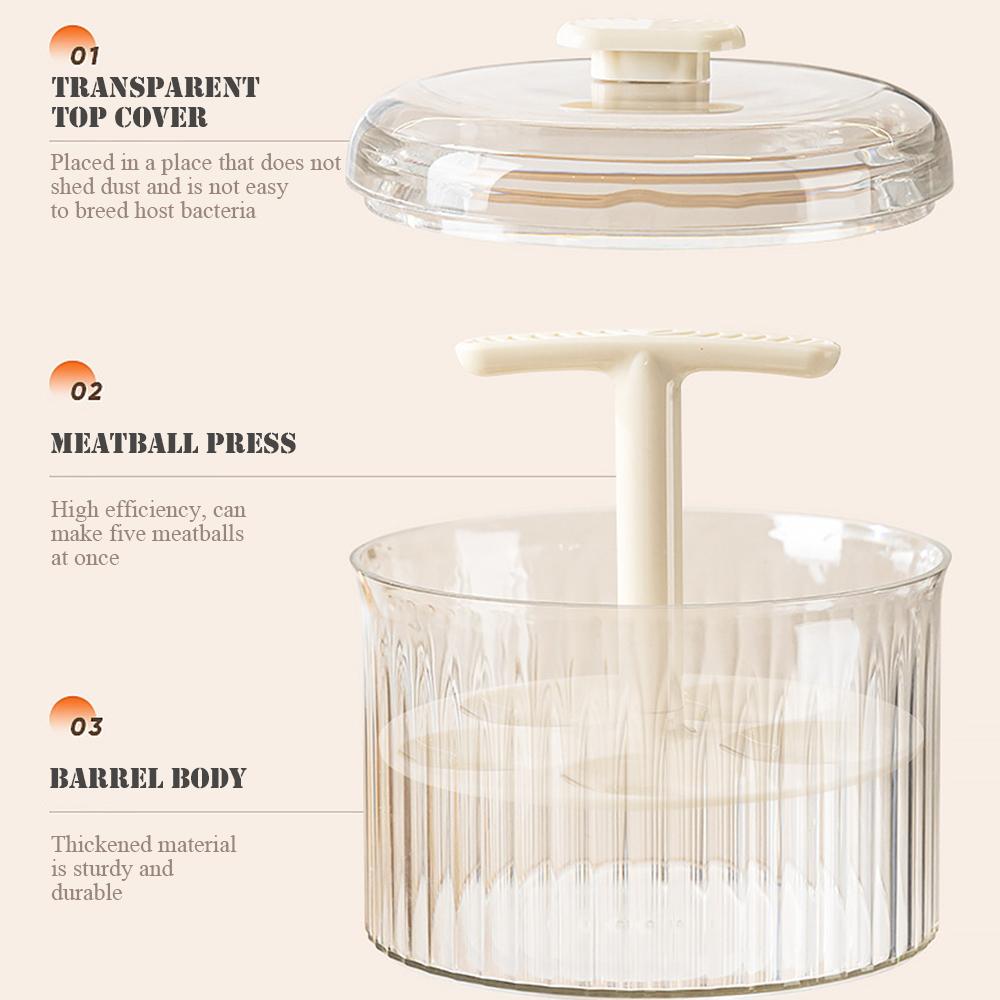 Инструмент для приготовления фрикаделек своими руками, Бытовая ручная машинка для формирования фрикаделек с контейнером для рыбных/креветочных шариков, Экономящий время инструмент для приготовления фрикаделек