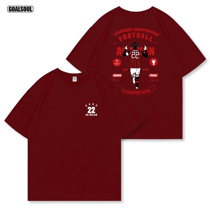 GOALSoul 2025 KAKA Футболка из плотного хлопка «Милан» с ретро-графикой