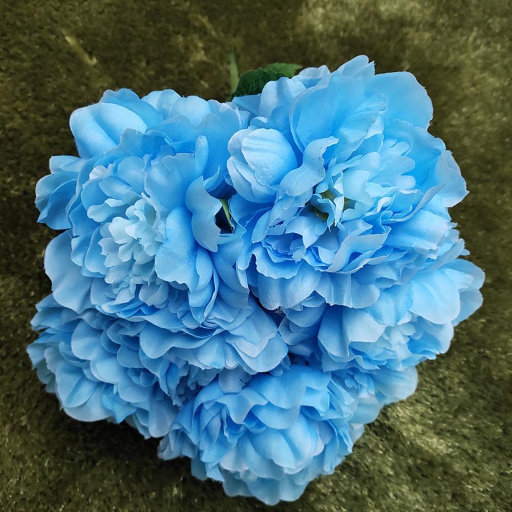 Многоцветный Искусственный Цветок Пион 5 Головок Шелковые Лепестки Искусственный Цветок Пион Цветочная Композиция Листья Реалистичные Цветы Пиона Подарок