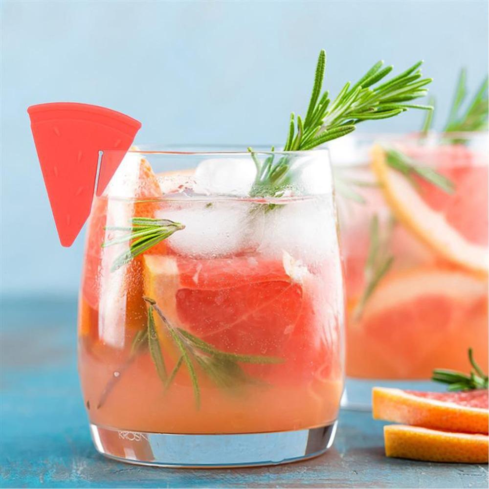 6 PCS Fruit Pattern Drink Cup Label Colorful Silicone Drink Tag Wine Glass Marker Home Kitchen