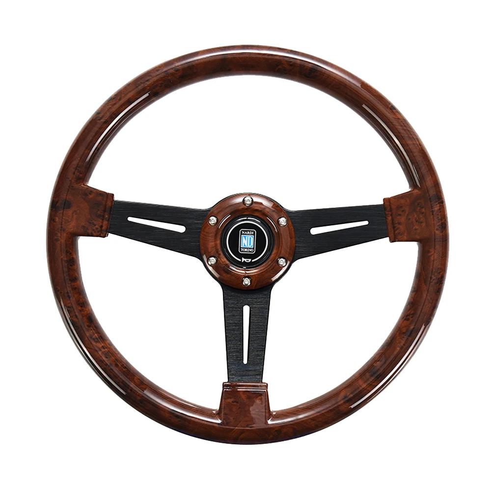 Рулевое колесо Nardi 14 дюймов под дерево, гоночное, 350 мм, ND Retro, Deep Corn, для дрифта, спортивное, с логотипом, универсальное